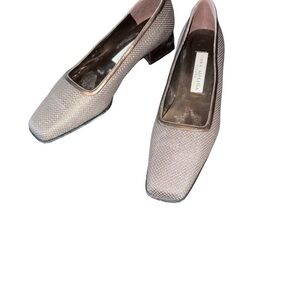 Carolina Molina Bronze Brown Block Heels Size 10